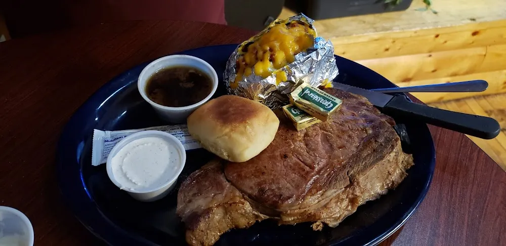 King Cut Prime Rib Baked Potato with Sour Cream